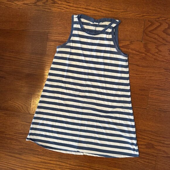 GAP Sleeveless Mini Swing Tank Dress Size Medium Blue White Striped Relaxed Fit - Picture 6 of 12